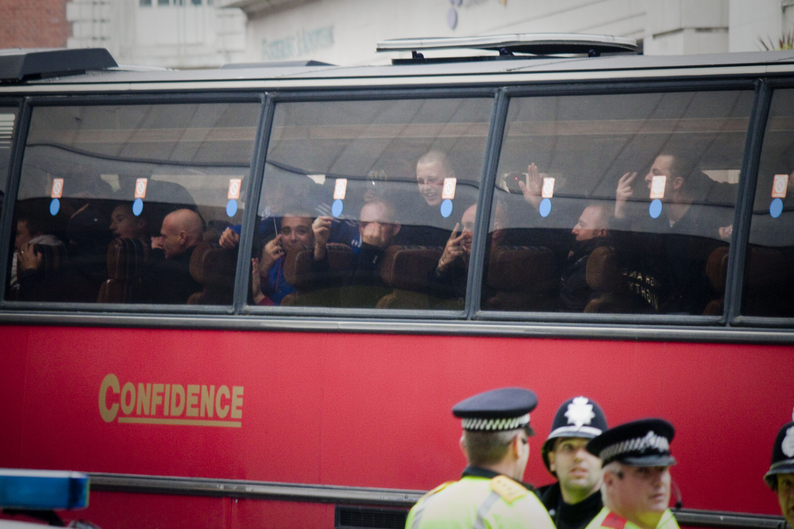 On the bus in confidence