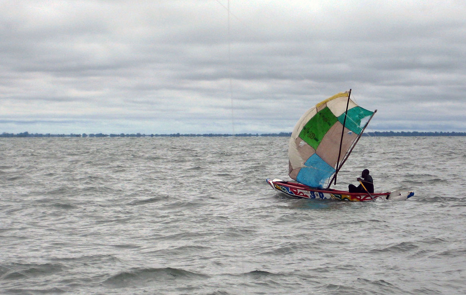 Gambian fishermen at sea