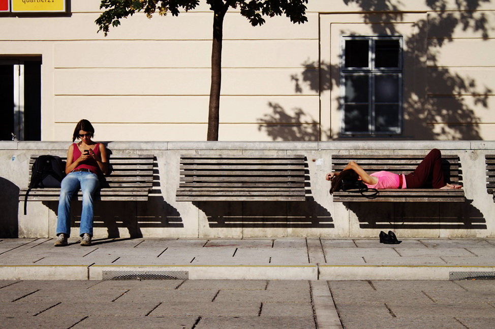 Museums Quartier in der Sonne